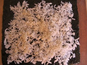 Sprinkle sesame seeds (nutritional boost plus I love the taste)